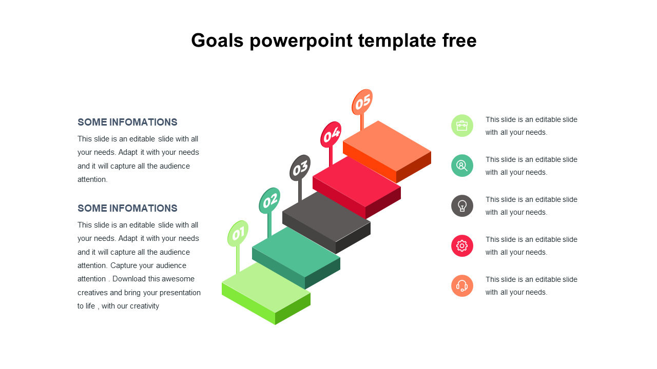Attractive Goals PowerPoint Template Free Download